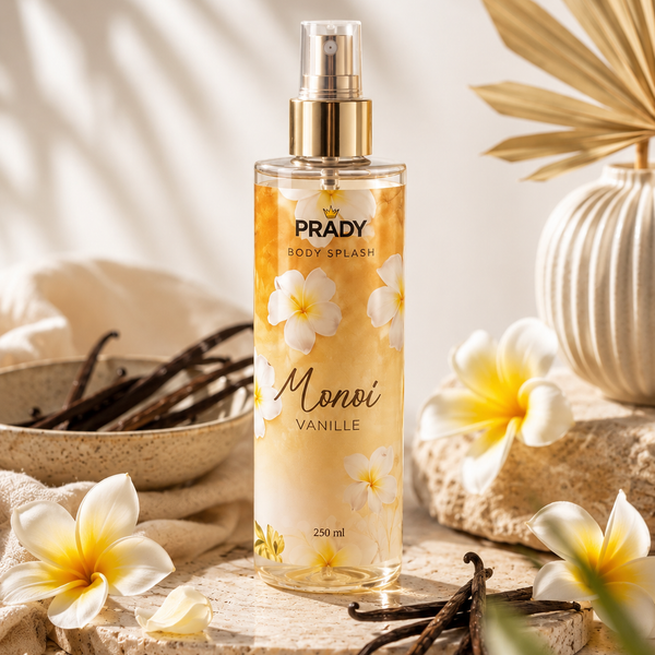 🌴🌺 Brume Corps & Cheveux Monoï Vanille Prady – 250 ml