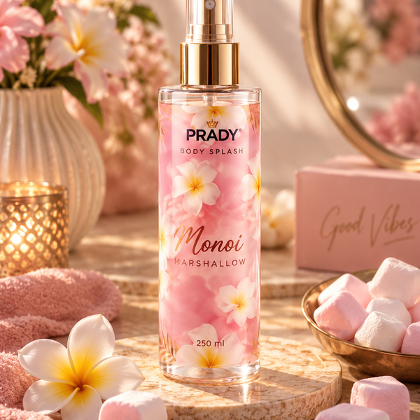 🍬🌺 Brume Corps & Cheveux Monoï Marshmallow Prady – 250 ml