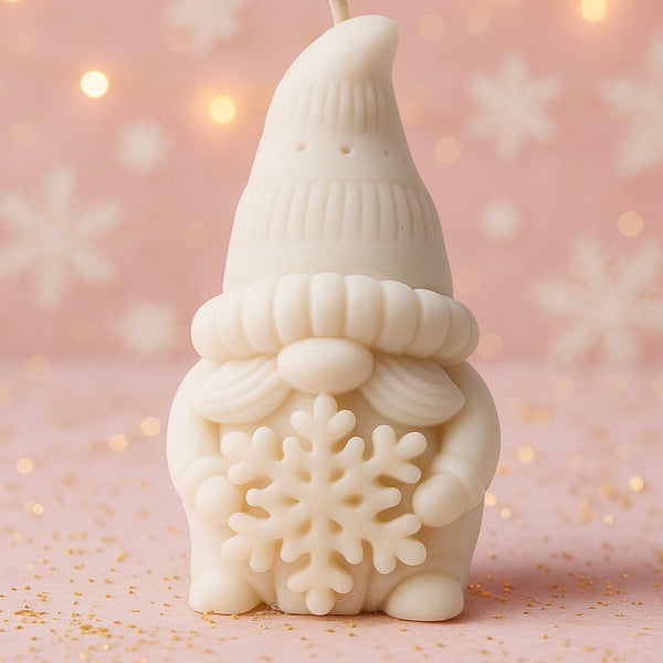 Bougie gnome flocon nougat