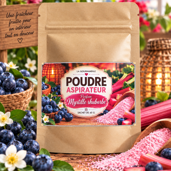 Poudre aspirateur Myrtille rhubarbe