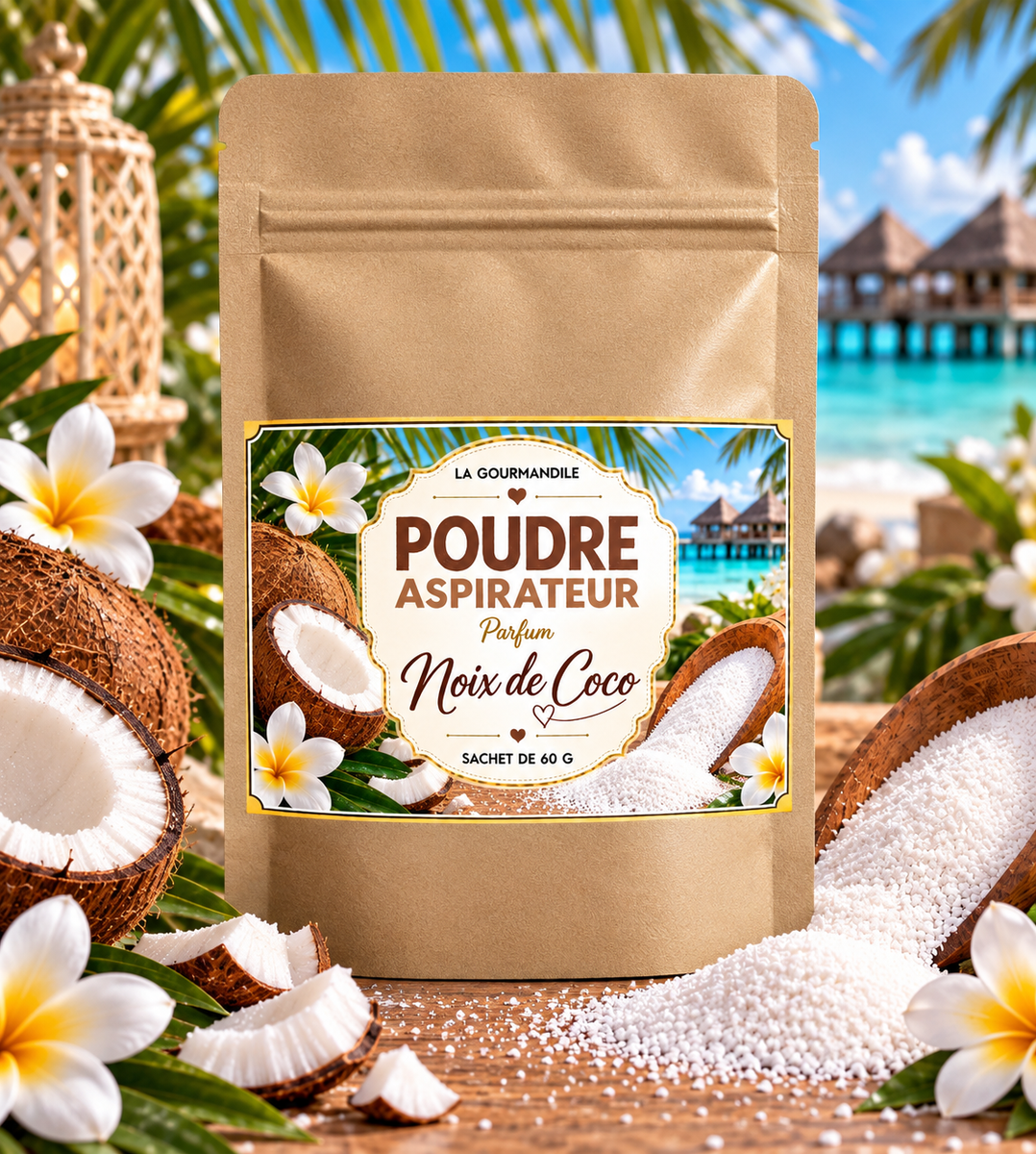 Poudre aspirateur noix de coco