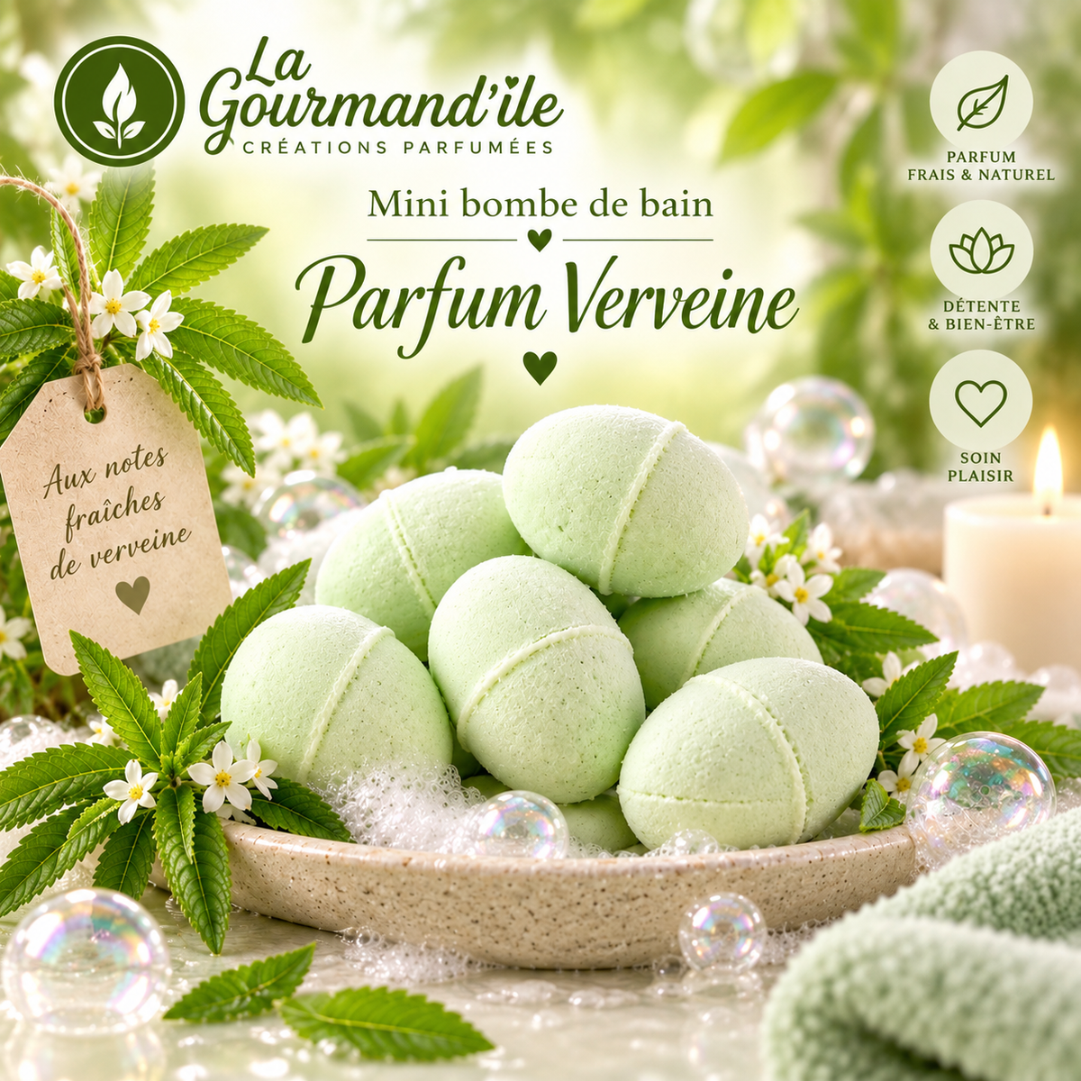Mini-bombes de bain verveine