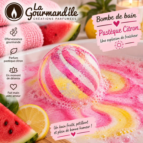Stimulate Bath Fizzer - Pastèque et citron (150 g)