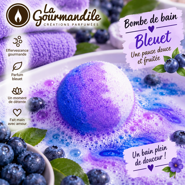 Bombe de bain Fizzer aux bleuets Tastea