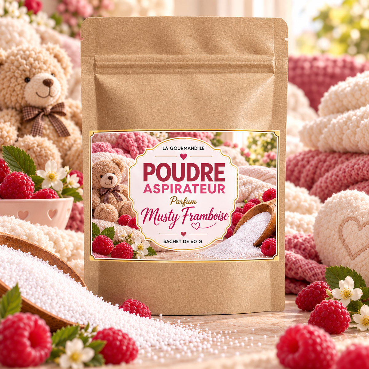 Poudre aspirateur Musty framboise
