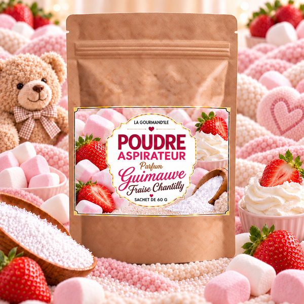 Poudre aspirateur Guimauve fraise chantilly