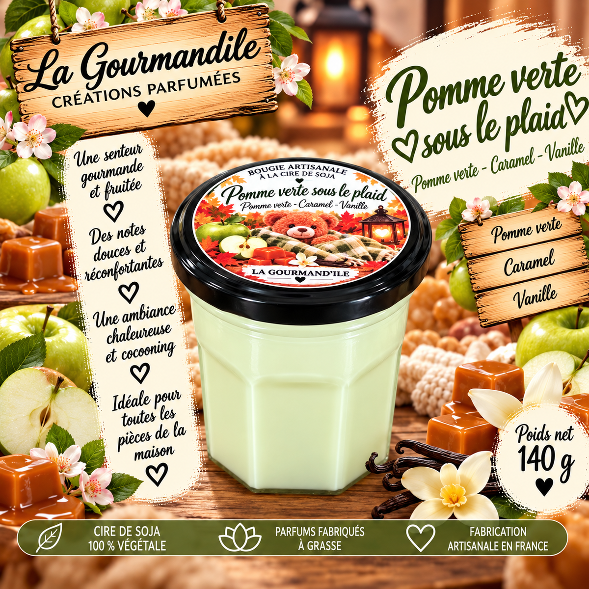 Bougie artisanale parfumée -