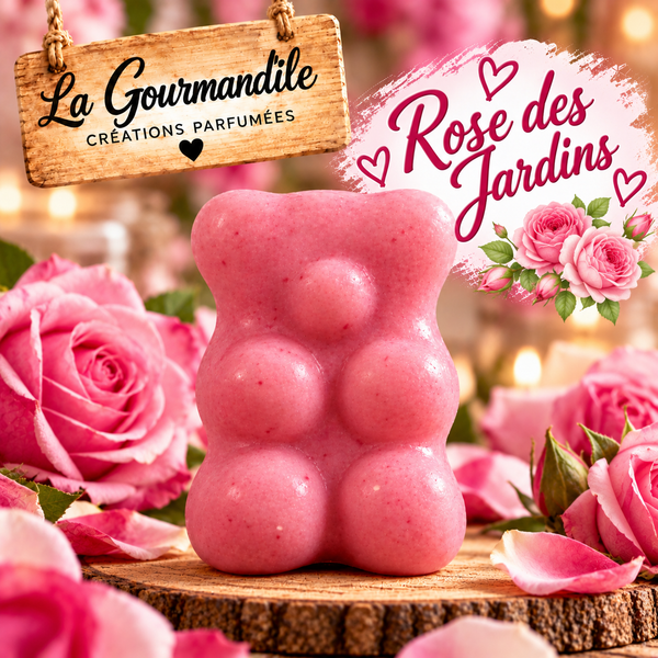 Fondant ourson rose des jardins