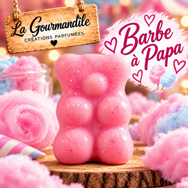 Fondant ourson Barbe à papa