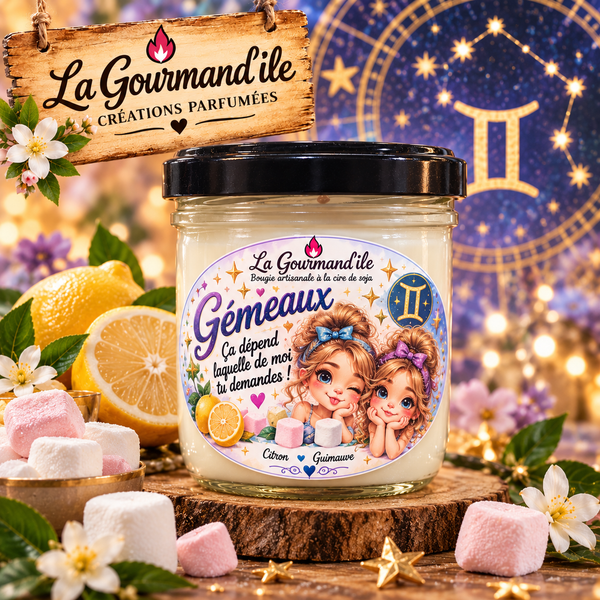 Bougie astrologique Gémeaux
