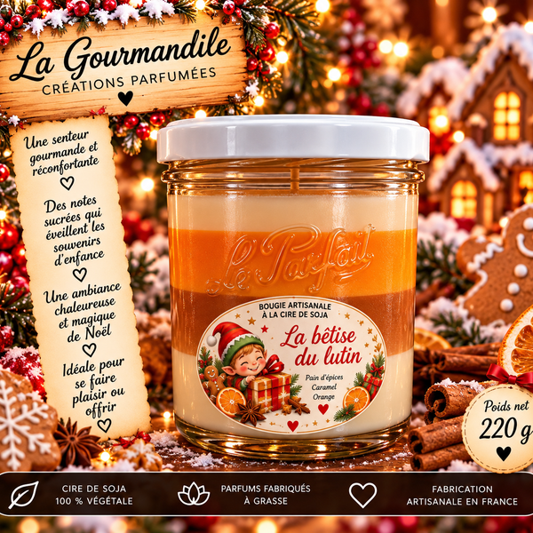 Bougie artisanale - La bêtise du lutin