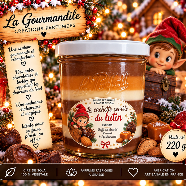 Bougie artisanale - La cachette secrète du lutin