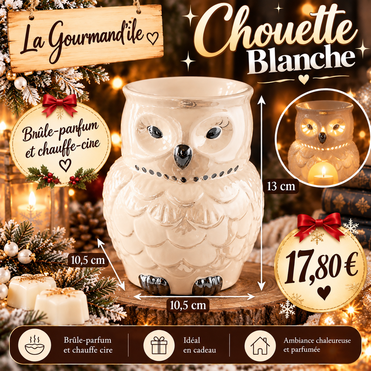 Brûle-parfum Chouette