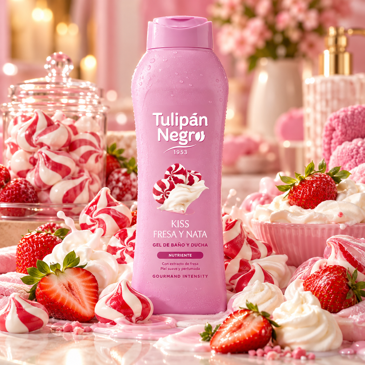 GEL DOUCHE TULIPAN NEGRO 650ML XXXL FRAISE CHANTILLY