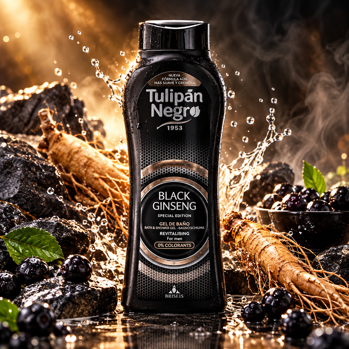 GEL DOUCHE TULIPAN NEGRO HOMME 650ML BLACK GINSENG