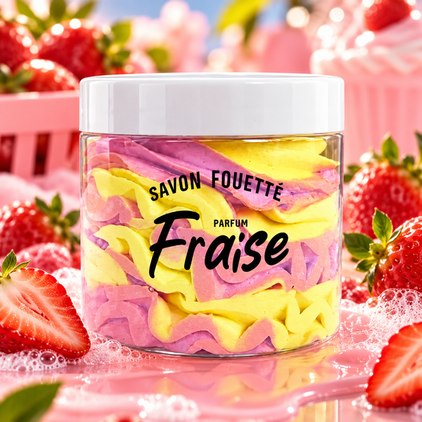 Savon fouetté 190 ml - Senteur Fraise