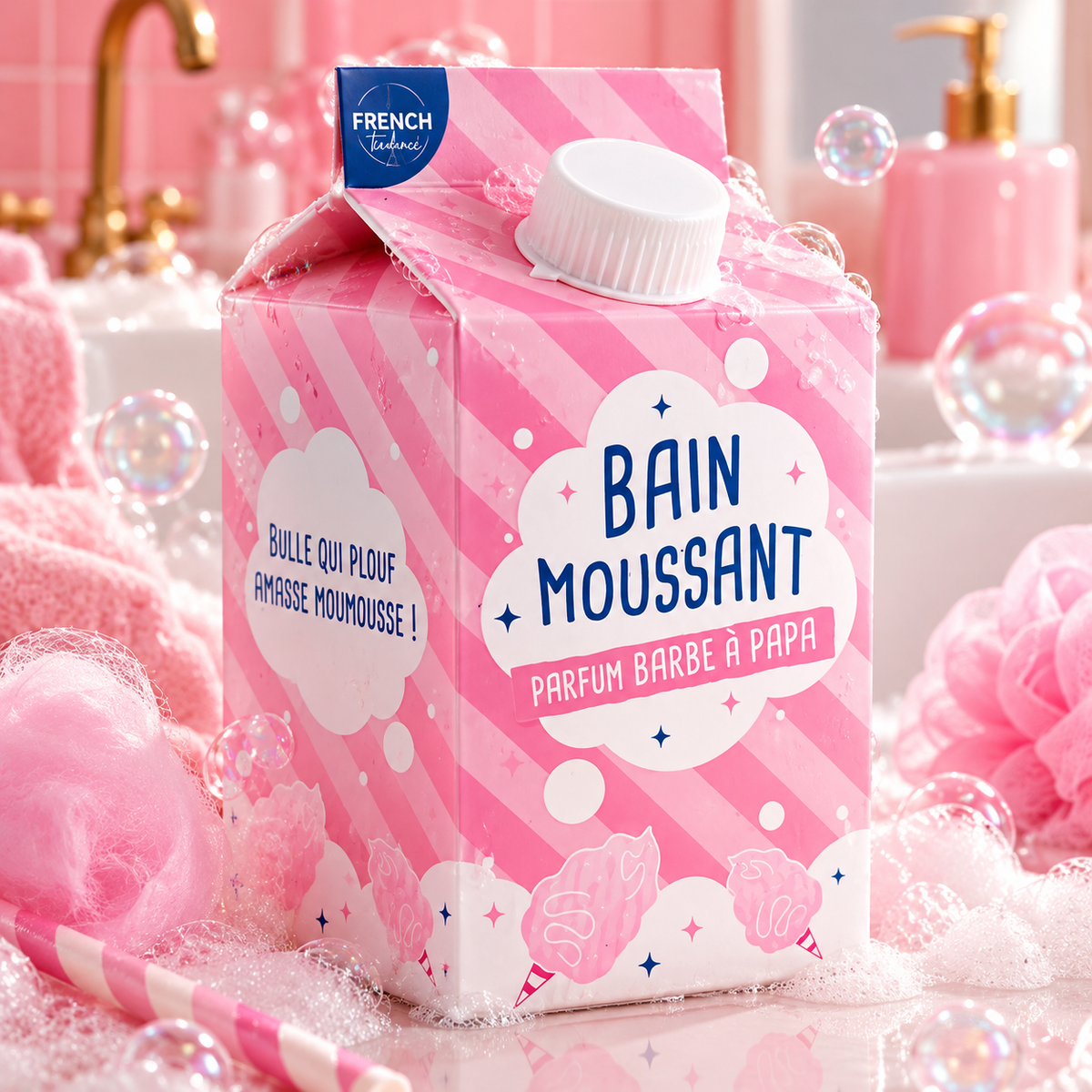 Bain moussant - 500ml - Senteur Barbe à Papa - FT