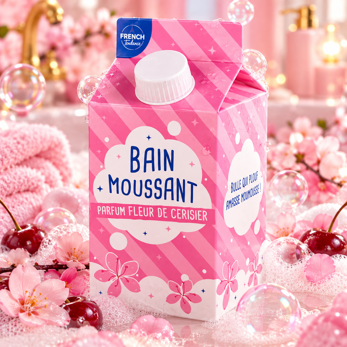 Bain moussant - 500ml - Senteur Fleur de Cerisier - FT