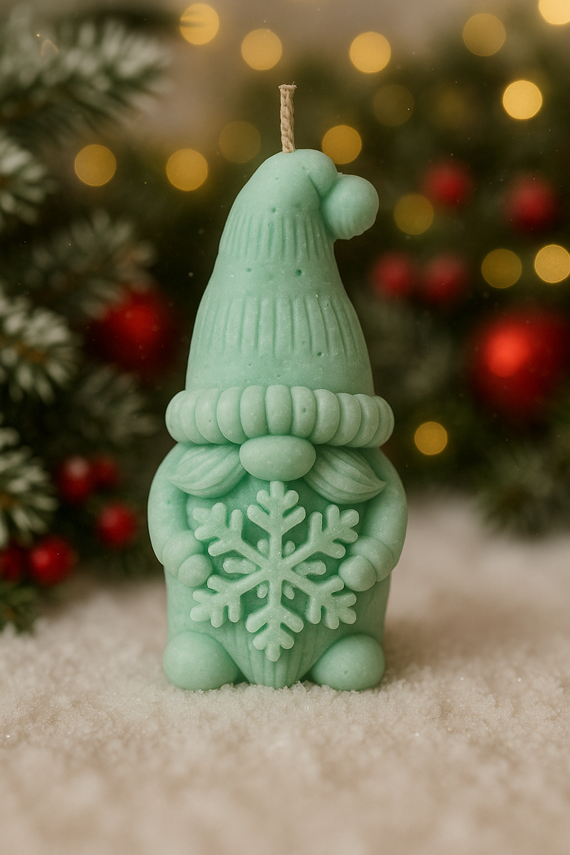 Bougie gnome flocon vanille des îles