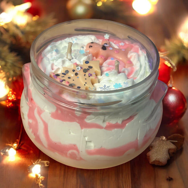 Bougie marmite 2 mèches Pinky orange