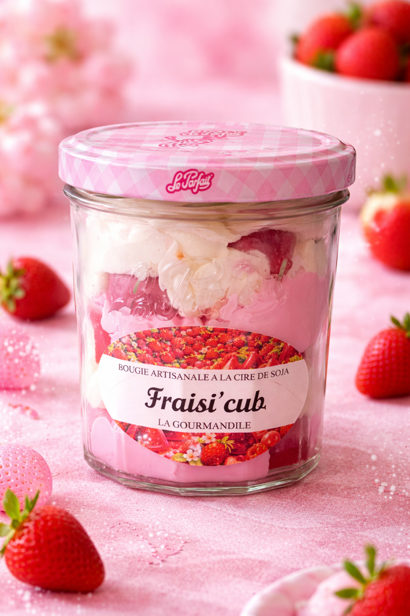 Bougie évolutive Fraisi’cub