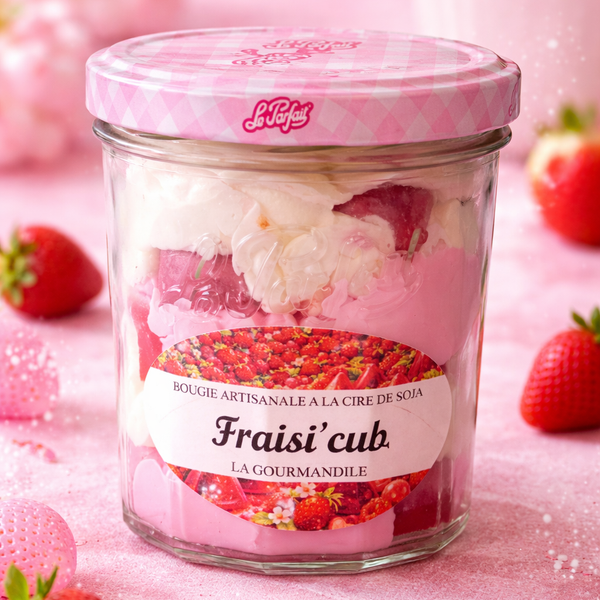 Bougie évolutive Fraisi’cub