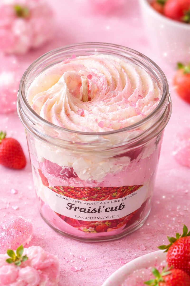 Bougie évolutive Fraisi’cub