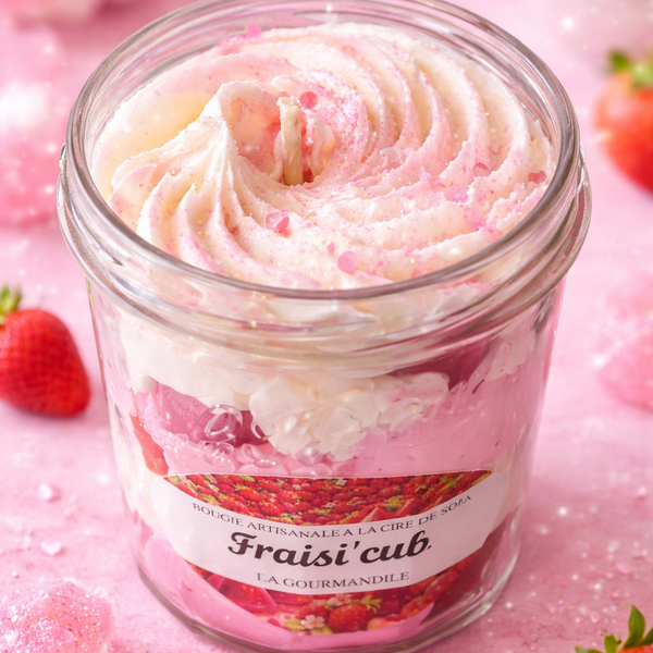 Bougie évolutive Fraisi’cub