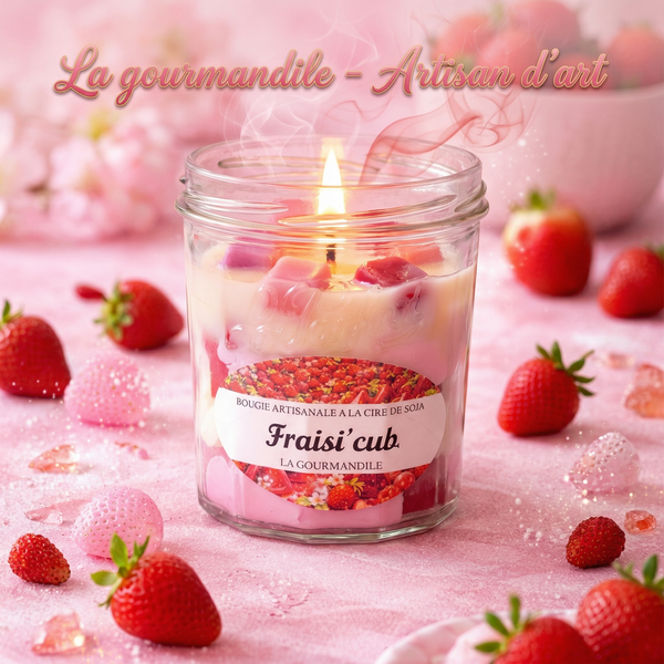 Bougie évolutive Fraisi’cub