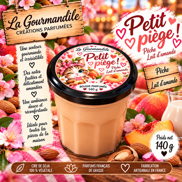 Bougie artisanale parfumée - Petit piège