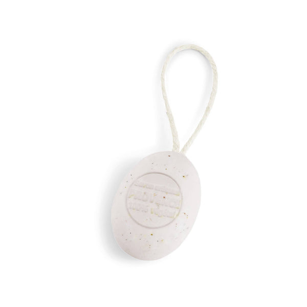 Savon ovale sur corde Thym, Romarin Lavandin 200g