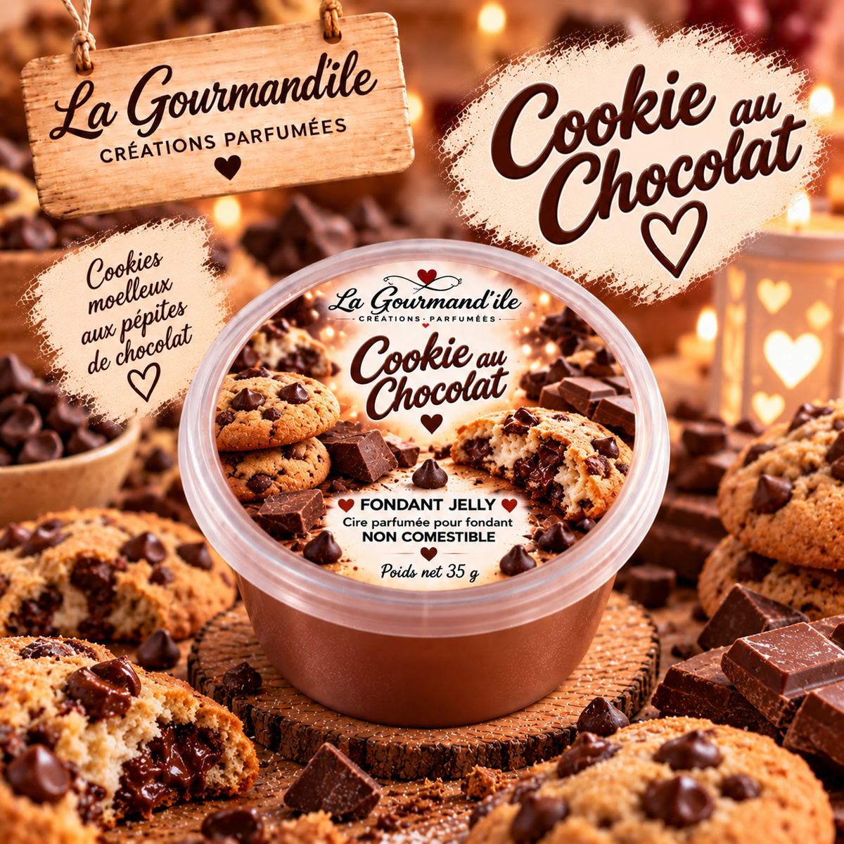 Fondant jelly Cookie au chocolat