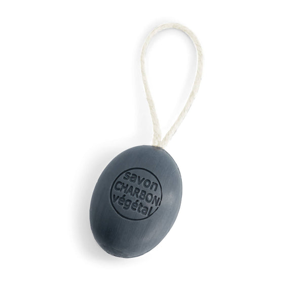 Savon Ovale Sur Corde Charbon Végétal 200g