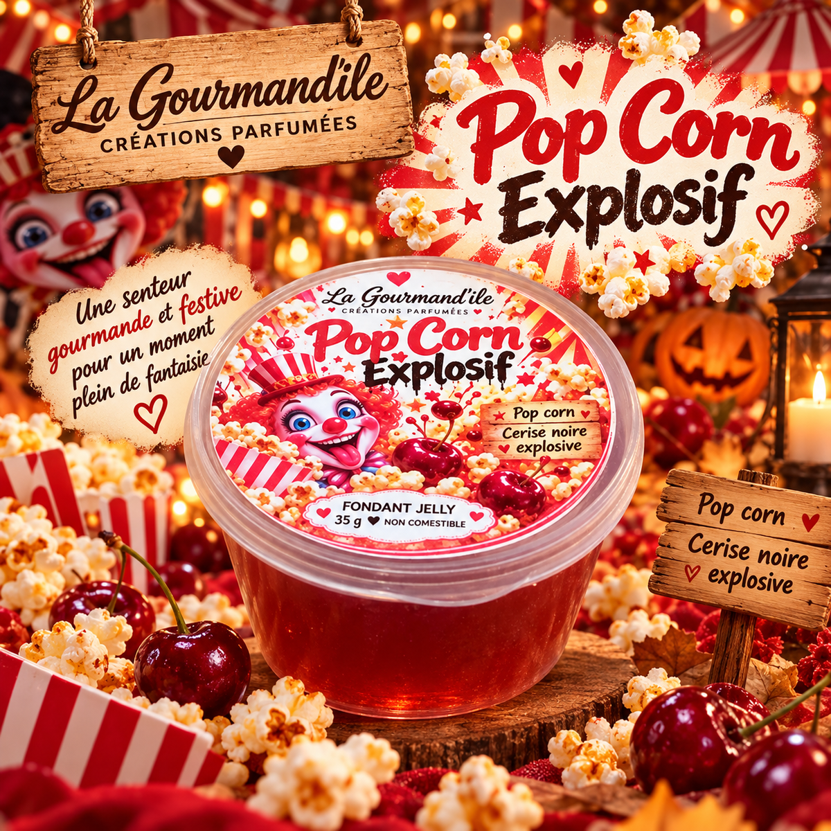 Fondant jelly Pop corn explosif