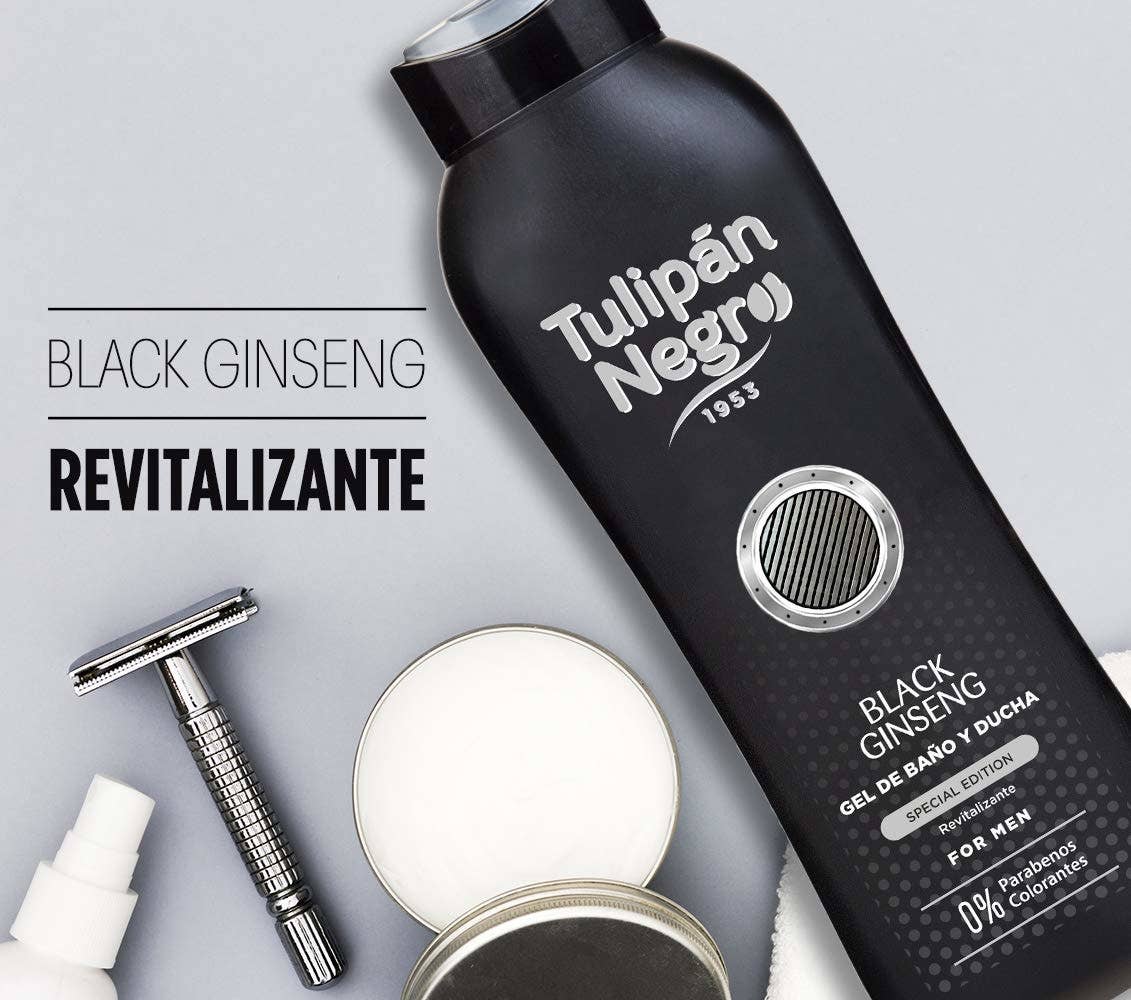 GEL DOUCHE TULIPAN NEGRO HOMME 650ML BLACK GINSENG