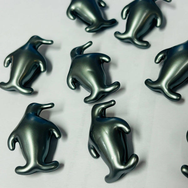 Perles de bain pingouins argentés, parfumés à l'océan