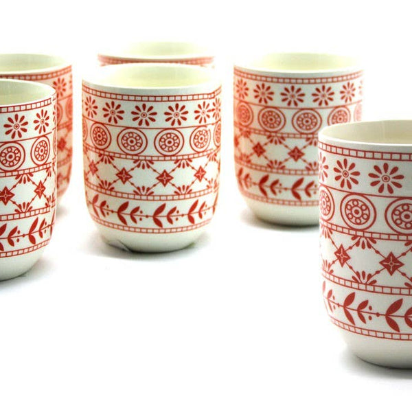 Tasses en céramique 8x6,5 cm (6 pièces) #07