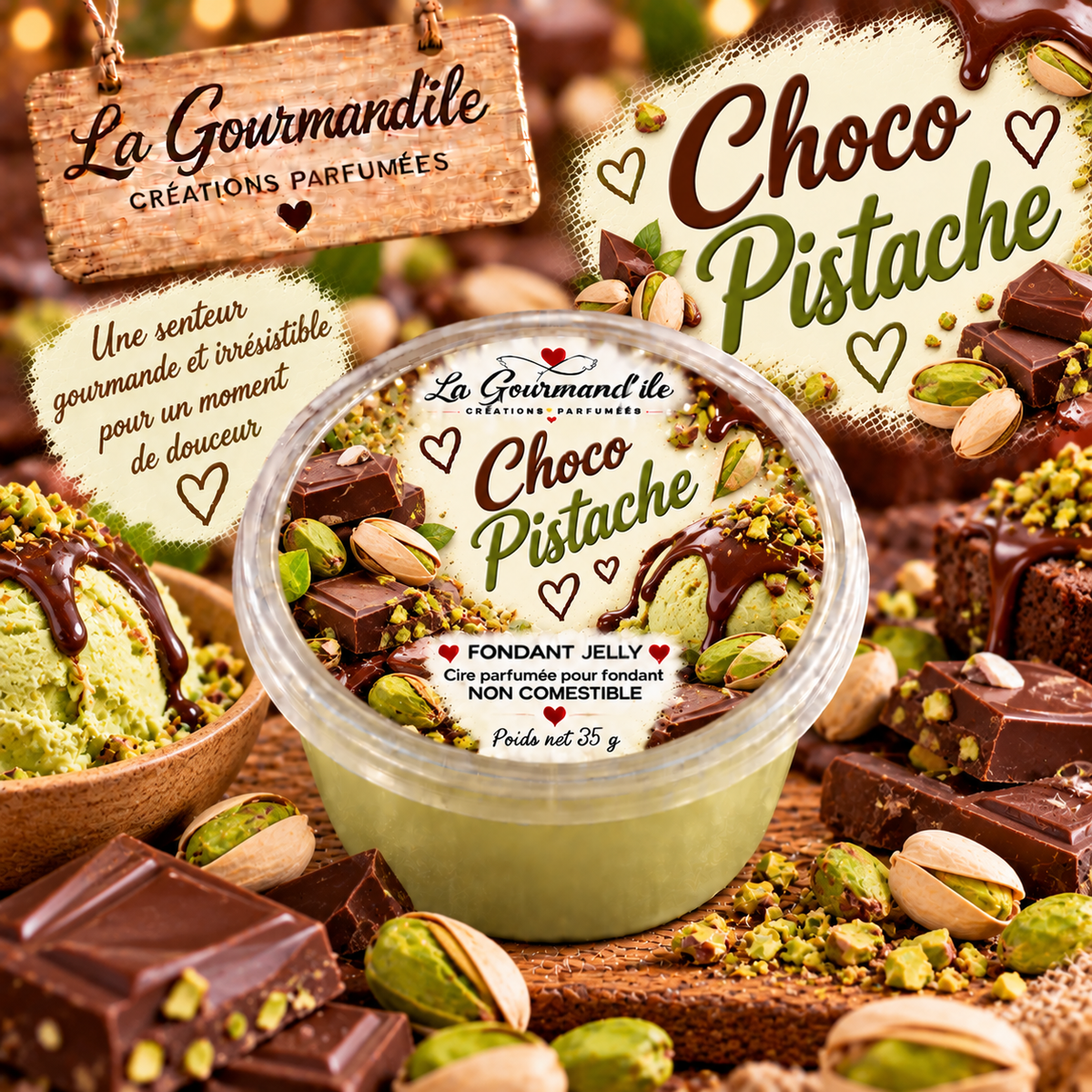 Fondant jelly Choco pistache