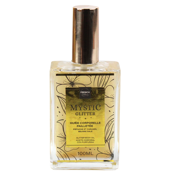 Huile corporelle pailletée 100 ml - Pistache caramel beurre