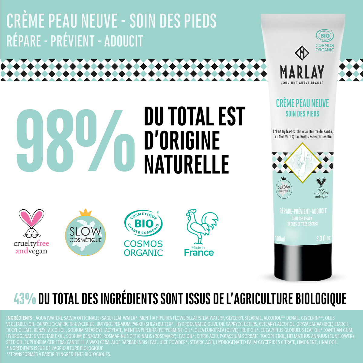 Crème pieds Peau Neuve 100 ml