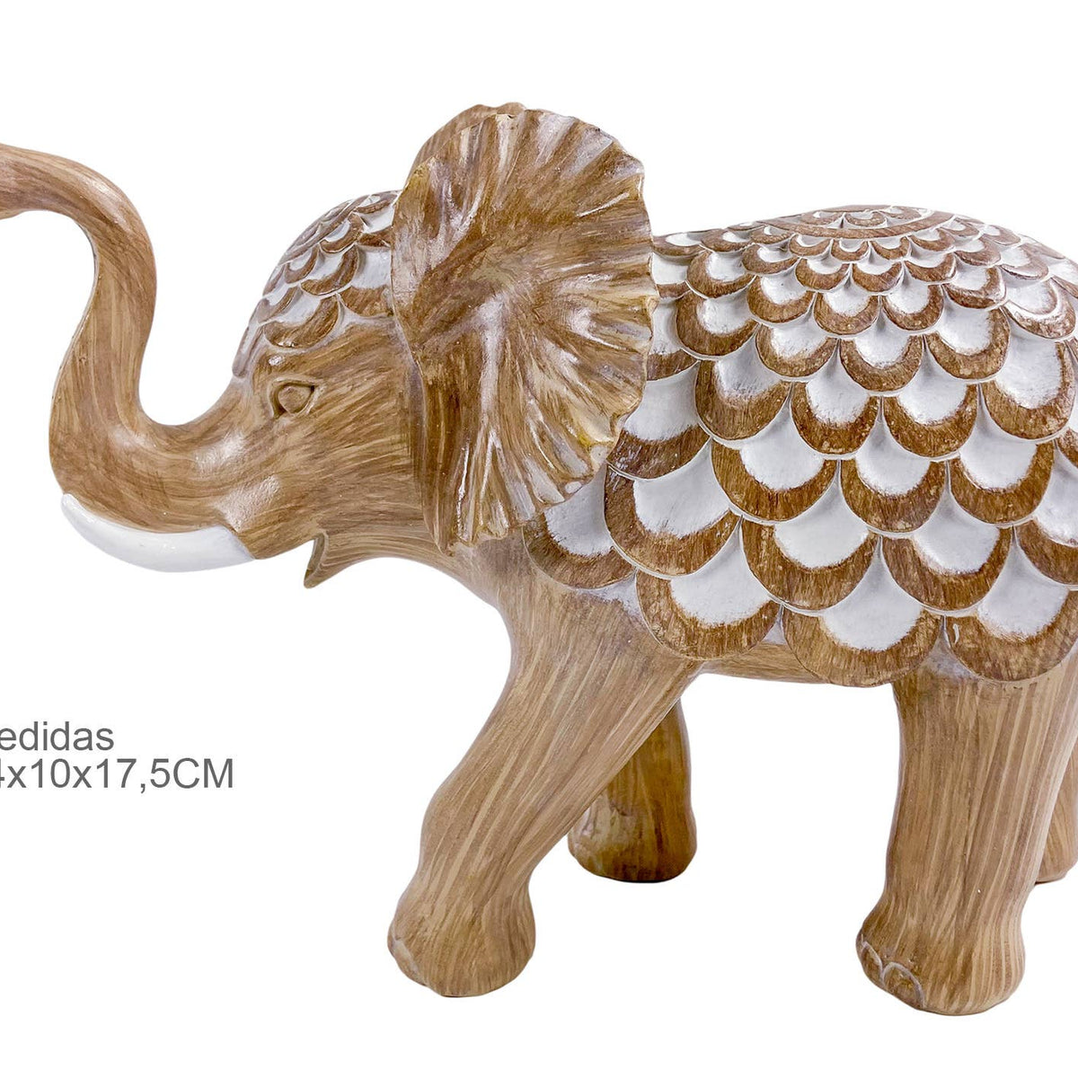 Éléphant Résine 24 x 10 x 17,5 cm