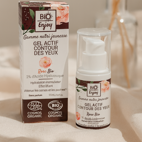 Gel Actif Contour des Yeux Rose & Argan – Certifié Bio