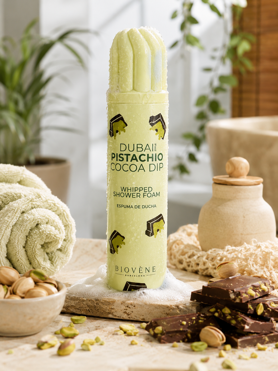 Mousse de Douche Fouettée Dubai Pistachio Cocoa – Biovène