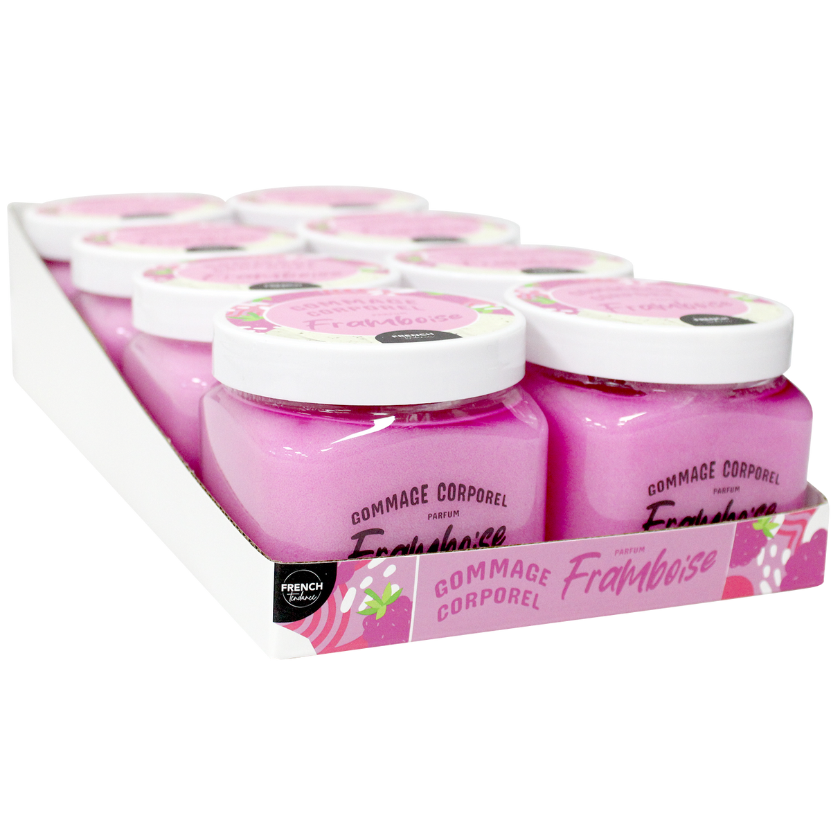 Gommage corps 470 gr  - Senteur Framboise - FRENCH TENDANCE