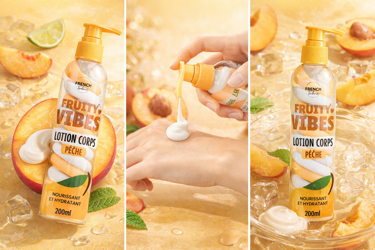 🍑 Lotion Corps Hydratante – Pêche – 200 ml