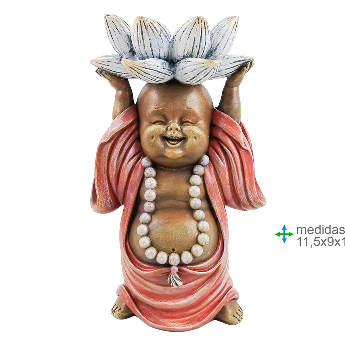 Porte-bougie Bouddha 11,5 x 9 x 18,5 cm