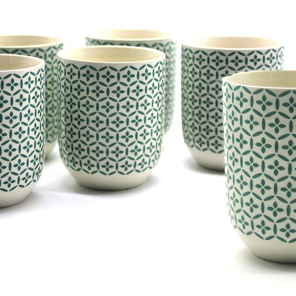 Tasses en céramique 8x6,5 cm (6 pièces) #05