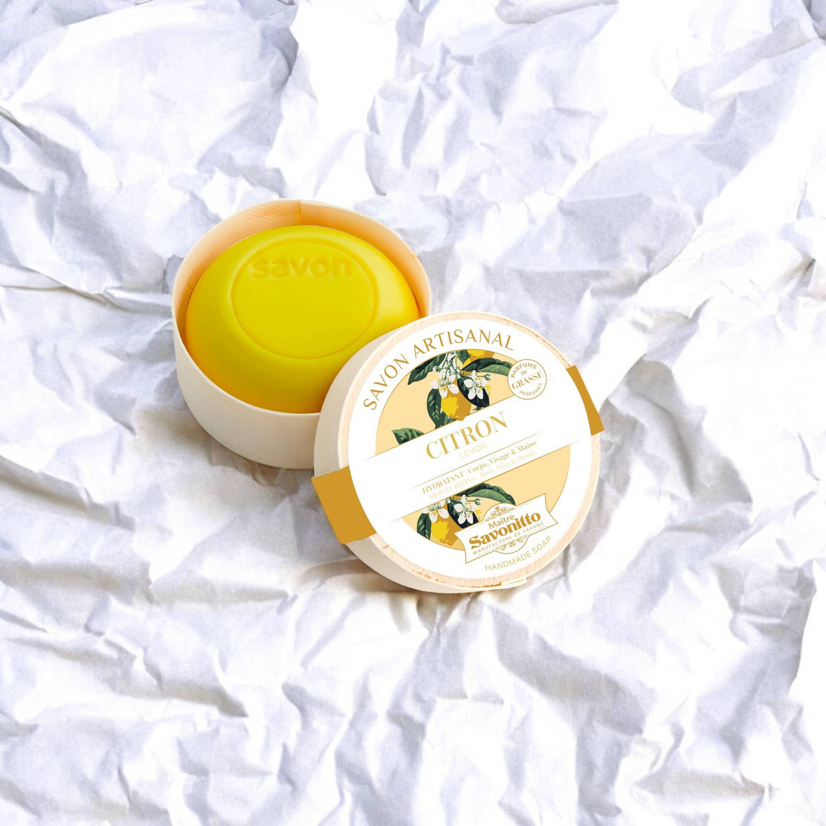 NEW✨ Savon citron dans boite en bois 100g