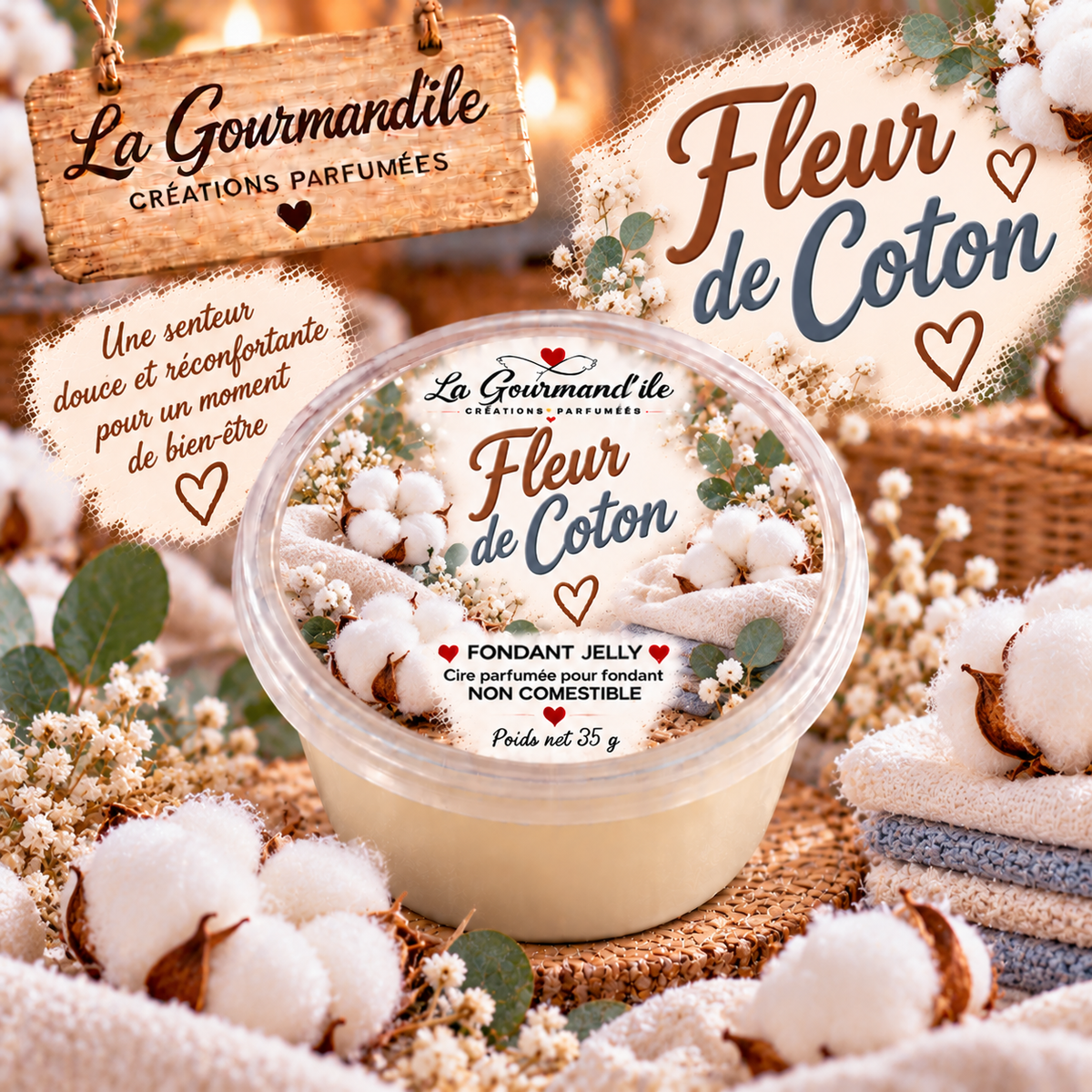 Fondant jelly Fleur de coton