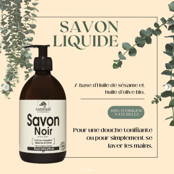 Savon Liquide Noir Eucalyptus Bio Ecocert 500 ml